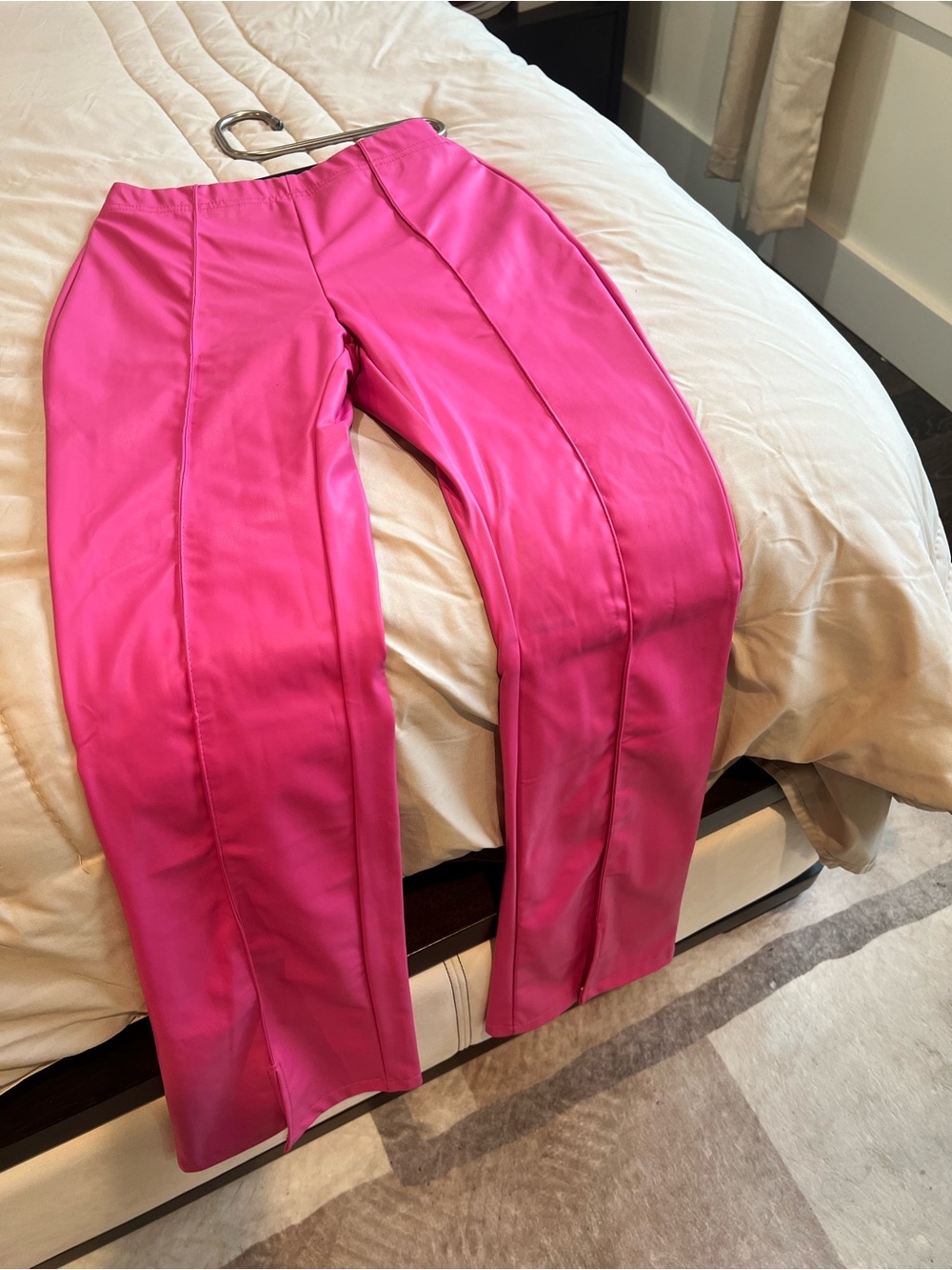 Hot Pink Satin Pants